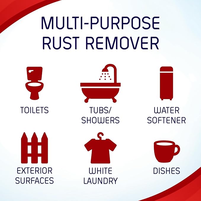 Iron OUT Rust Stain Remover Powder, Remove Rust Stains in Bathrooms, Kitchens, Appliances, Laundry, and Outdoors, 4.75 Pound Bottle 3-Pack