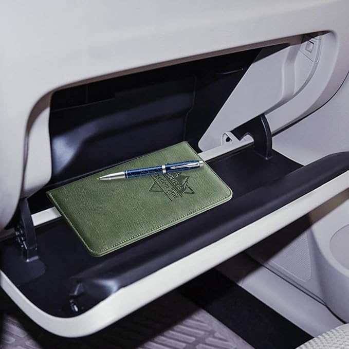 CoBak Car Registration and Insurance Holder - Vehicle Glove Box Car Organizer, Auto Truck Compartment Accessories Case with Magnetic Closure for Driver License, Cards