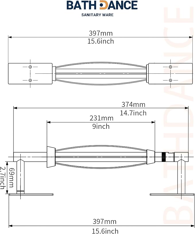 BATHDANCE Paper Towel Holder Under Cabinet, Single Hand Operable Easy Tear Wall Mount with Damping Effect, Self-Adhesive or Drilled for Kitchen Bathroom (Silver)
