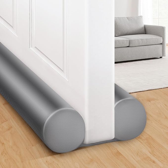MAXTID Large Door Draft Blocker 32" Grey Bottom Door Draft Stoppers for Bottom of Door Weather Stripping Shower Door Seal Strip Under Gap Filler Doors Sweep Interior Doors for Home
