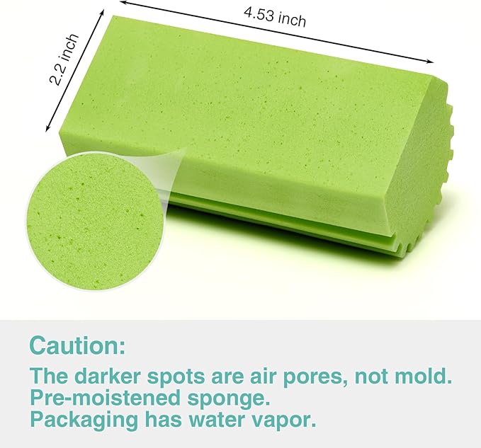 4 Pack Damp Dusting Sponge Duster, Green Dust Cleaning Sponge, Reusable Household Cleaning Sponge Tool for Blinds, Floorboards, Fan Blades, Vents, Glass, Railings, Mirrors