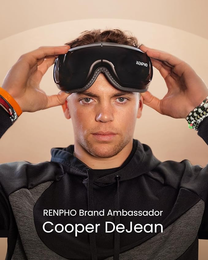 RENPHO Eyeris 1 Eye Massager with Heat, Eye Mask for Migraine, Smart Sleep Mask for Dry Eyes Relax, Reduce Strain Massage Equipment for Mom Dad Women Men Her Him