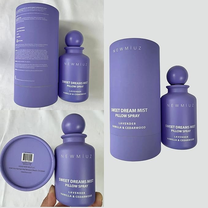 Sweet Dreams Sleep Pillow Spray Lavender Vanilla Cedarwood Essential Oils Aromatherapy Mist Calming Stress Relief Bedtime Shower Spray Self Care Gift