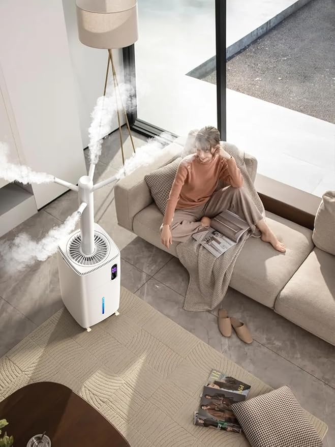 26L/5.7Gal Humidifier Large Room 3000 ftยฒ, Supersized Cool Mist, 38H Quiet Humidifiers for Bedroom, 2000mL/h Mist Output, Touch/Remote Control, Humidifiers for Home, Whole House, Plant, White