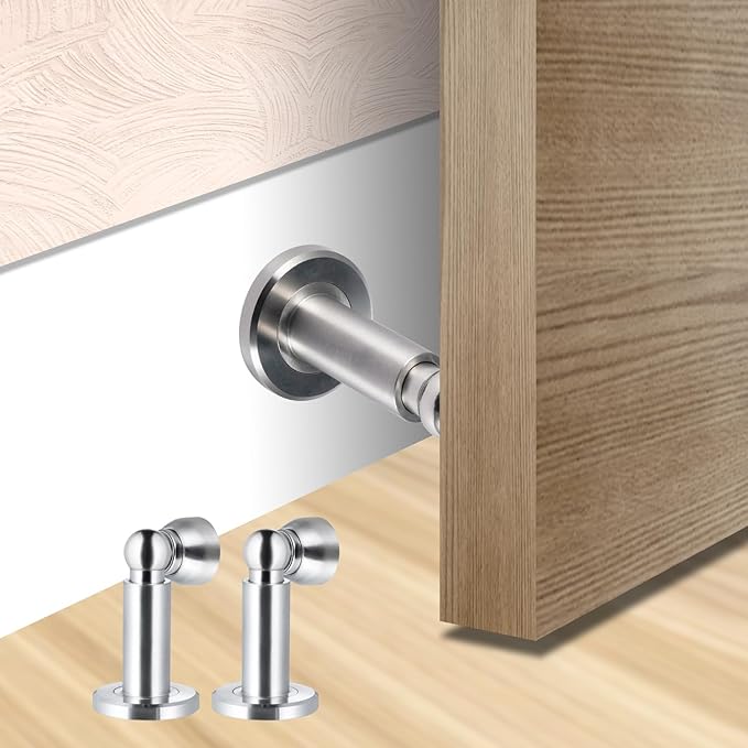 Door Stoppers – Heavy Duty Magnetic Door Stopper for Wall & Bottom of Door – Premium Adjustable Door Stop with Heavy-Duty Windproof Design, Constructed with SUS304 (Stainless Steel-1PCS)