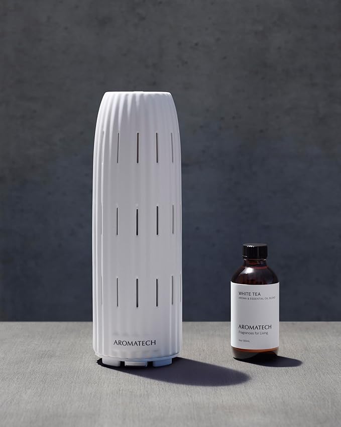 AromaTech White Tea Aroma Essential Oil Blend: Luxury Hotel Inspired Aromatherapy with White Tea, Orange & Palo Santo for Ultrasonic Diffusers & Nebulizers - 16 fl oz, 500 mL