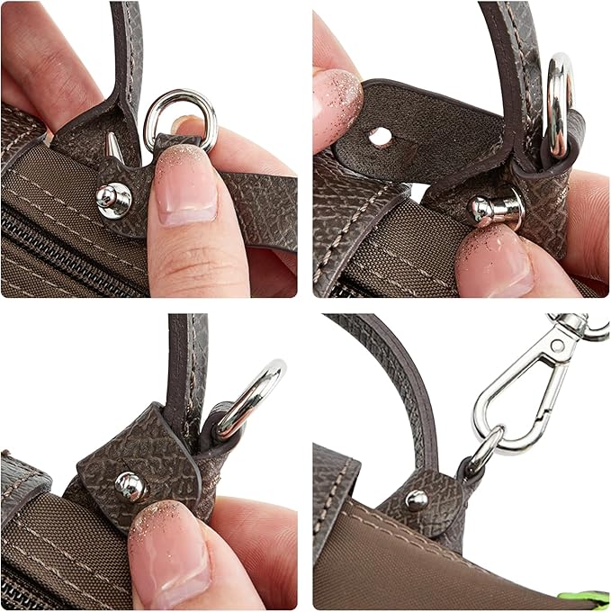 Jiesinlov Leather Bag Shoulder Strap Replacement Crossbody Adjustable Conversion Kit Fit for Mini Pouch