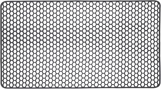 Sink Protectors for Kitchen Sink - 28.62" x 15.98" Silicone Mat - Can DIY Drain Holes - Non-slip Heat Resistant Liner for Bottom of Farmhouse Porcelain Stainless Steel(Grey)