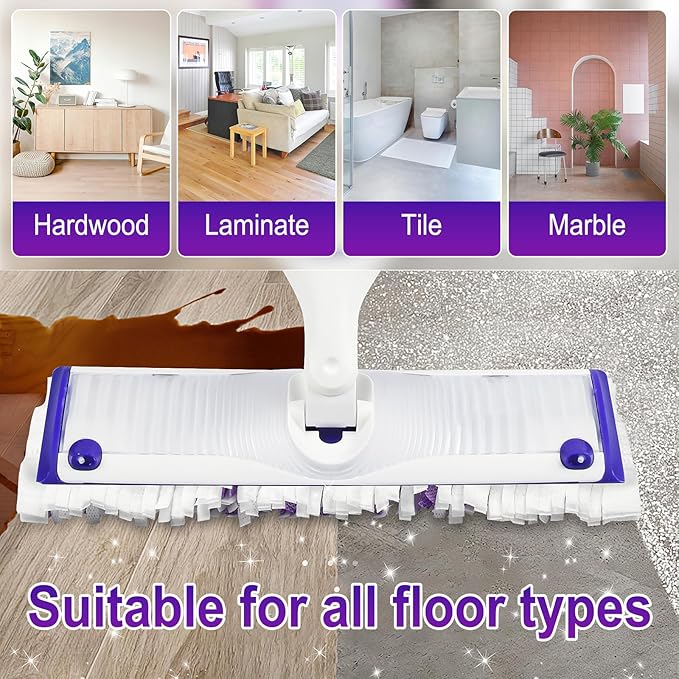 60 Pack Disposable Power Mop Pads for Swiffer Power Mop Pads,Compatible with Swiffer Power Mop Refills,Thickened Multi-Surface Replacement for Swiffer Wet Pads Refill on All Finished Floors
