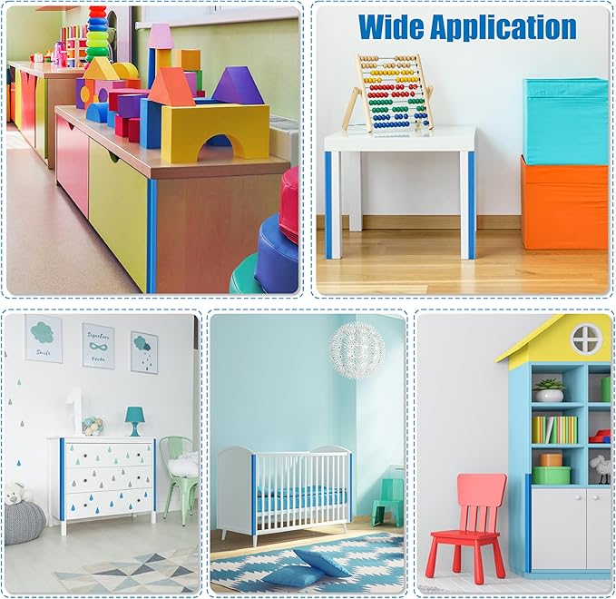 Wall Corner Protectors 4 Pack,1.57x1.57x23.62x0.12 inch PVC Double Side Proof Corner Guards for Sharp Edges, Self-Adhesive Corner Protectors for Home, Kindergarten,Thickness-3mm(0.12 in)