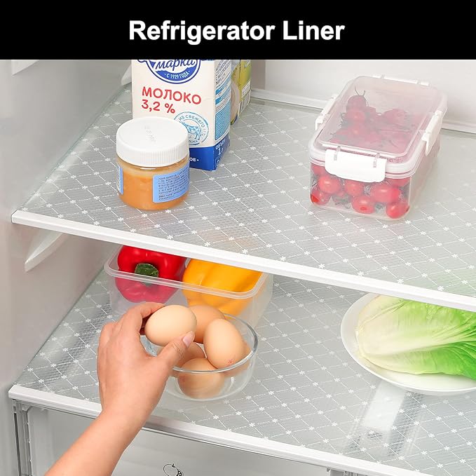Cooyes Shelf Liner – Premium Non-Adhesive Cabinet & Drawer Liner for Kitchen – Waterproof Shelf Paper with Modern Pattern – Durable EVA Cabinet Mat – Easy to Cut