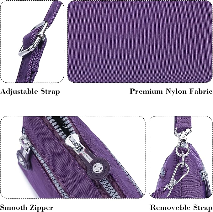 AOCINA Small Wristlet Wallet for Women RFID Blocking Crossbody Purse Gifts for Valentines Day Nylon Cell Phone Purses