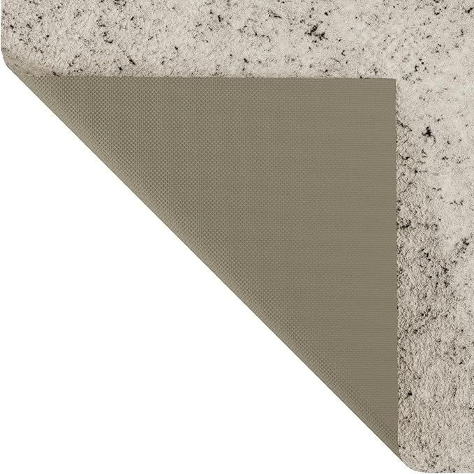 Ottomanson 6' x 7'8" Non-Slip Rug Pad Gripper 1/12 Inch Ultra Thin Dual Surface Felt + Rubber Gripper - Safe for All Floors, Cream