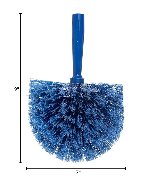 SPARTA Flo-Pac Round Duster Head With Soft Flagged Bristles, Cleaning Essentials for Commercial and Home Use, 1 Count, Blue