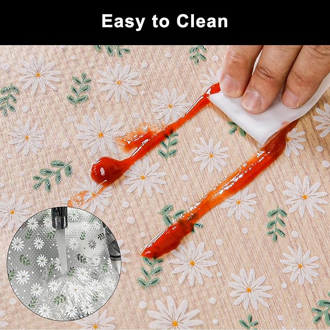 Cooyes Shelf Liner – Premium Non-Adhesive Cabinet & Drawer Liner for Kitchen – Waterproof Shelf Paper with Modern Pattern – Durable EVA Cabinet Mat – Easy to Cut (23.6" W x 118" L)