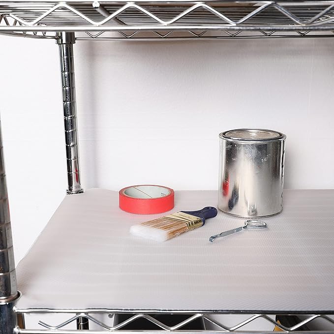Con-Tact Brand Duraliner Shelf Liner - Non-Adhesive Multi-Use Drawer Liner | Versatile Protection & Organization | Vinyl, Waterproof | 24" x 10' Diamond Clear