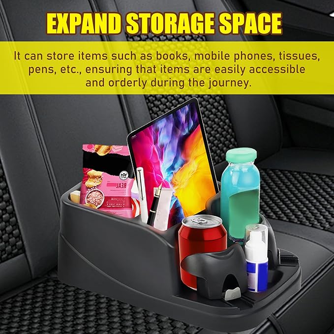Center Console for Cars, Car Seat Organizer, Seat Belt Fixed Control Console, Suitable for Central Control Consoles of Cars, SUVs, Trucks, Minivans