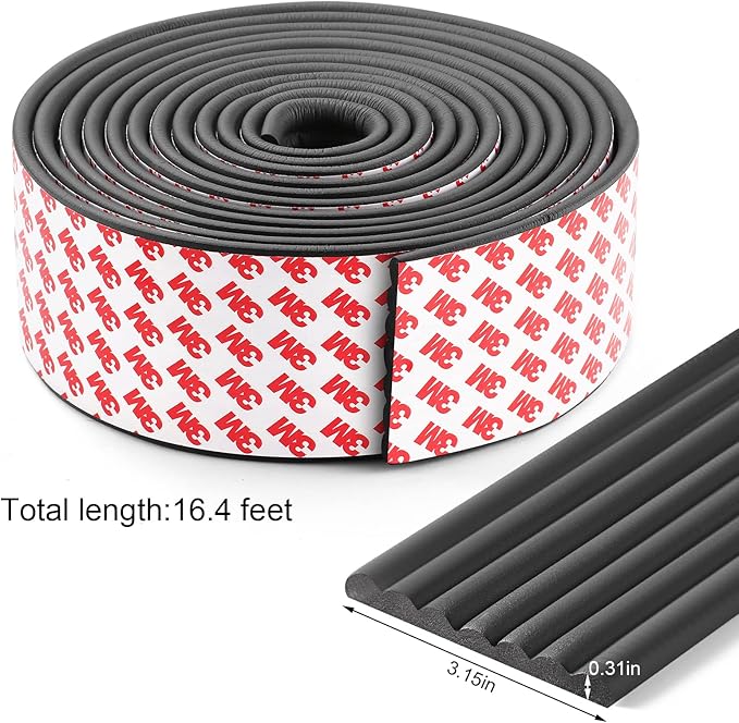 Dovesail Upgrade Baby Proofing Edge Corner Protector, 16.4ft Edge Guards Padding with 3M Adhesive, Extra-Wide Soft Rubber Foam Padding, Furniture,Sharp Edge Safety Corner Edge Bumper Guard-Black
