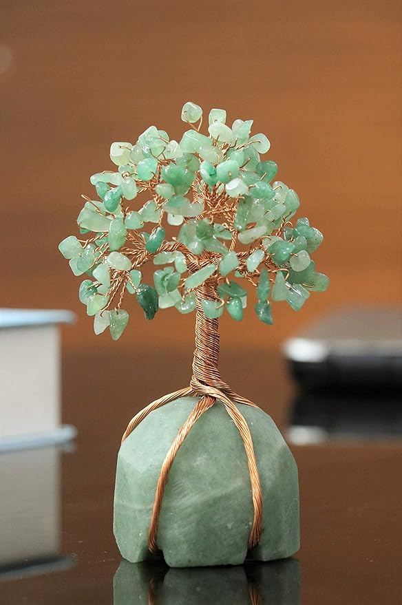 Green Aventurine Crystal Tree with Green Aventurine Stone Base Tree of Life Decor for Bedroom, Birthday Gifts for Women, Sister Gift, Birthday Gifts for Mom, Cute Home Decor Housewarming Present