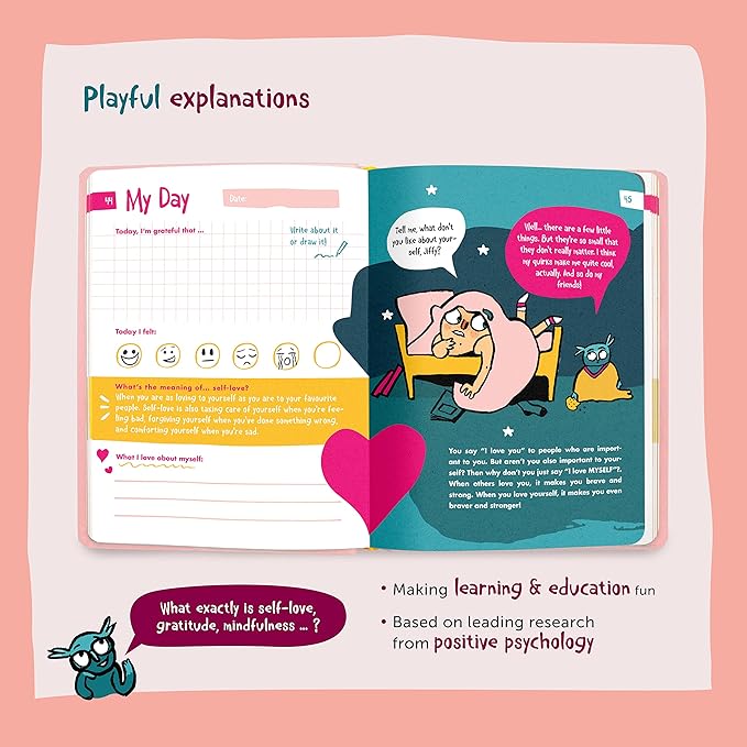 6-Minute Kids Diary – Journal for Kids 6-12 to Develop a Happy Self Mindfulness and Positive Habits – Kids Gratitude Journal for Girls & Boys