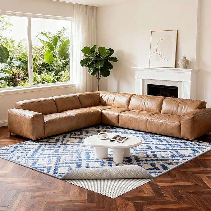 Veken 10x13 Ft Rug Pad Gripper for Hardwood Floors, Non Slip Rug Pads for Area Rugs, Thick Rug Grippers for Tile Floors, Under Carpet Anti Skid Mat, Keep Your Rugs Safe and in Place