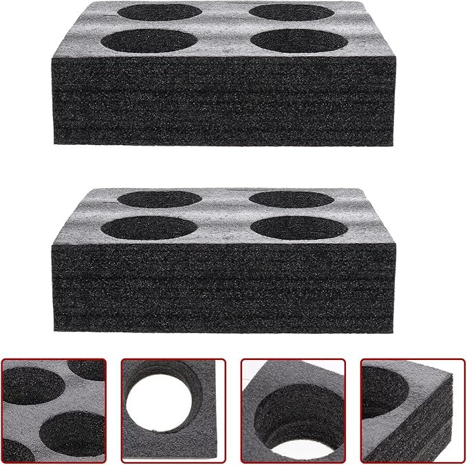 Operitacx Foam Drink Carrier 4 Cup Beverage Fixed Cup Holder Tray for Hot and Cold Drinks Thickened Foam with 4 Compartments for Restaurants Cafes Parties and Outdoor Use