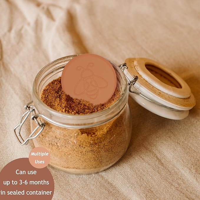 2PCS Terracotta Brown Sugar Keeper Brown Sugar Saver and Softener Disc to Maintain Food Moisture in Storage Container (Bee)