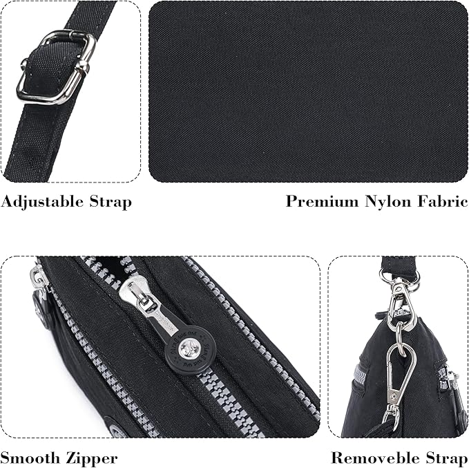AOCINA Small Wristlet Wallet for Women RFID Blocking Crossbody Purse Gifts for Valentines Day Nylon Cell Phone Purses