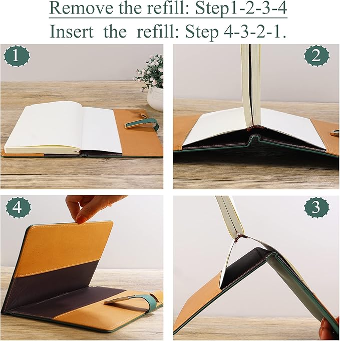 Fanery Sue Refillable Adventure Travel Journal For Women & Men Faux Leather Hardcover A5 Travel Notebook College Ruled 200 Lined Pages Lay-Flat Diary With Pen & Magnetic Buckle(Adventure - Brown)