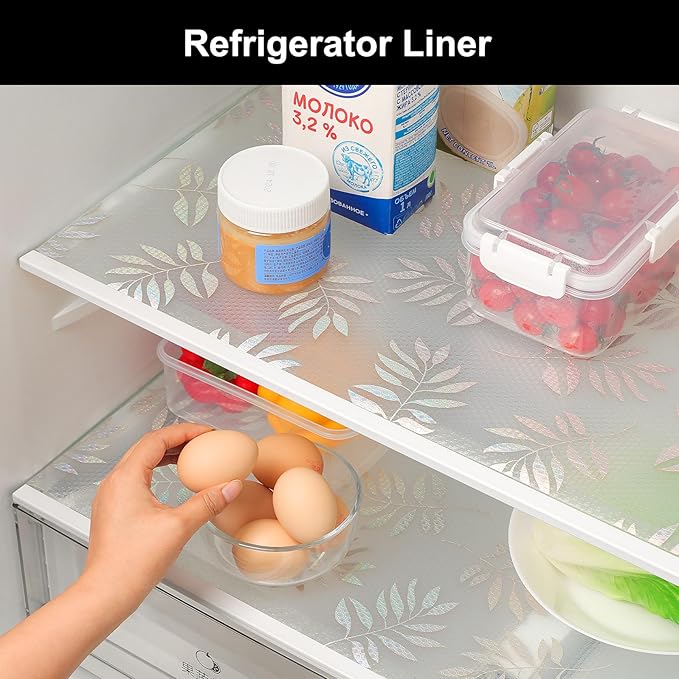 Cooyes Shelf Liner - Premium Non-Adhesive Cabinet & Drawer Liner for Kitchen - Waterproof Shelf Paper with Modern Pattern - Durable EVA Cabinet Mat - Easy to Cut (11.8" W x 360" L)