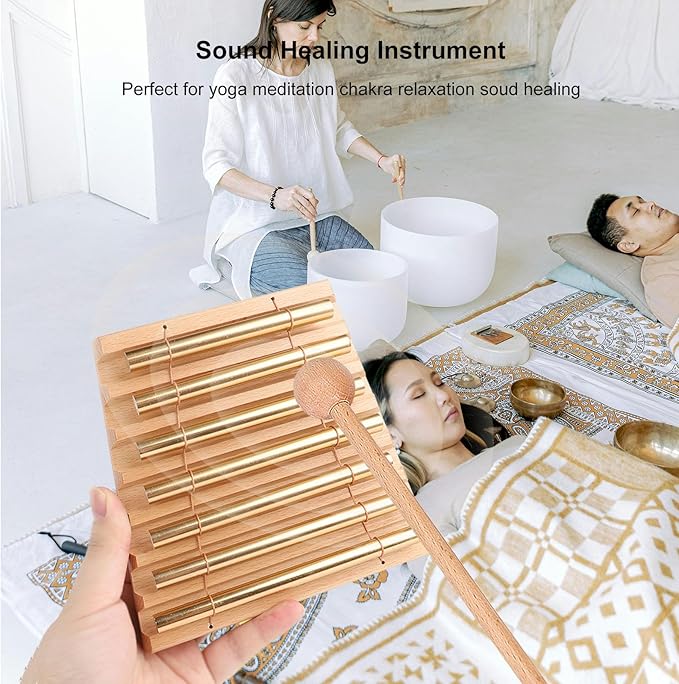 7 Tone Hand Chime Bell Sound Healing Instrument For Yoga Meditation Chakra Relaxation Mindfulness