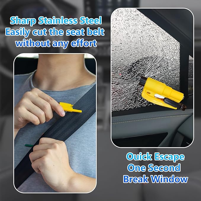 【Compatible with Honda CR-V】 Seat Gap Filler,No Drop Seat Guard Compatible with Honda CR-V,Drop Seat Guards for Cars(2Pcs),Emergency Keychain Car Escape Tool(2Pcs)