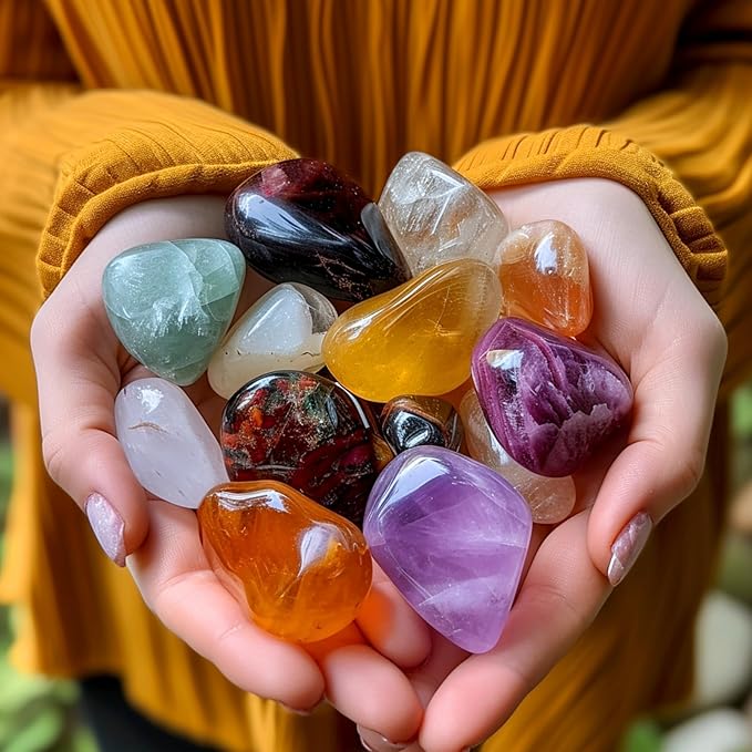 Polished Yooperlite Crystal Stones - 2 Pcs of 1.2" Worry Stone for Anxiety, Pocket Palm Stone Super Large Handpicked Natural Tumbled Gemstones for Meditation, Reiki, Chakra Healing, Home Decor