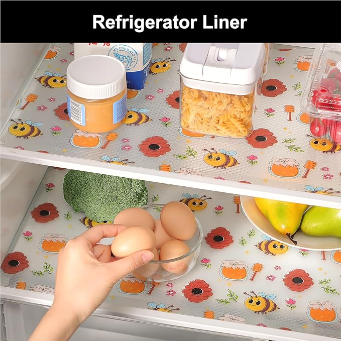 Cooyes Shelf Liner – Non-Slip Cabinet & Drawer Liner for Kitchen – Non-Adhesive Waterproof Shelf Paper with Modern Pattern – Durable EVA Cabinet Mat – Easy to Cut (Buff,17.5" W x 78.7" L)