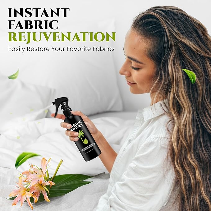 605Products Linen & Fabric Spray - Home Fragrance Freshener for Bedding & Laundry, Natural Deodorizer with Essential Oils - Coconut Beach (10oz)