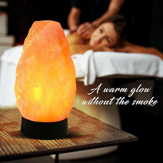Himalayan Salt Lamp Multicolor with USB & Plastic Base – Hand-Carved Himalayan Salt Lamp for Home, Office, and Dorm Decor | LED Multicolor Salt Lamp for Relaxation, Ambiance, and Air Purification