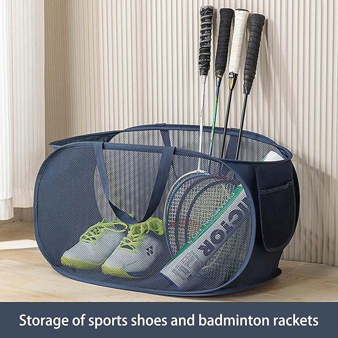 3 Pcs Popup Laundry Hamper, Sturdy Large Capacity Collapsible Laundry Basket, for Laundry Room, Toy Storage, Versatile Use - Home, Camping, Dorm, Hotel, Travel