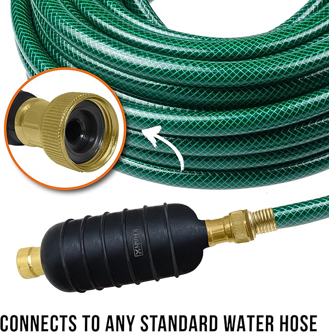 DrainX Hydro Pressure Drain Cleaning Bladder Pro - Fits 4" to 6" Drain Pipes - Unclogs Stubborn Blockages in Bathroom Sinks, Shower Drains, Bathtubs, Plumbing Pipes