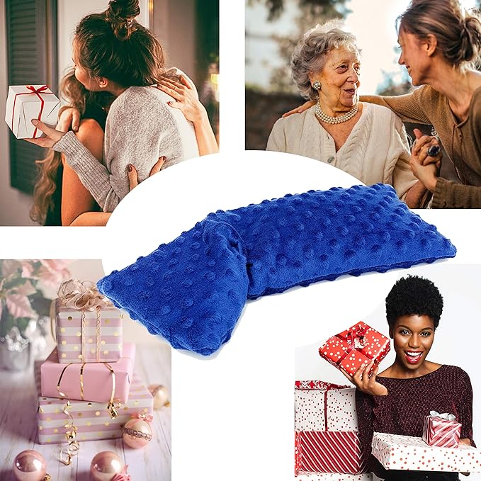Microwave Heating pad for Neck and Shoulders- Microwavable Heating pad- Cool & hot Moist Heat Pack- Weighted Bean Bag Pads Shoulder Therapy wrap for Pain Relief- Pillow Filled with Flaxseed buckwheat