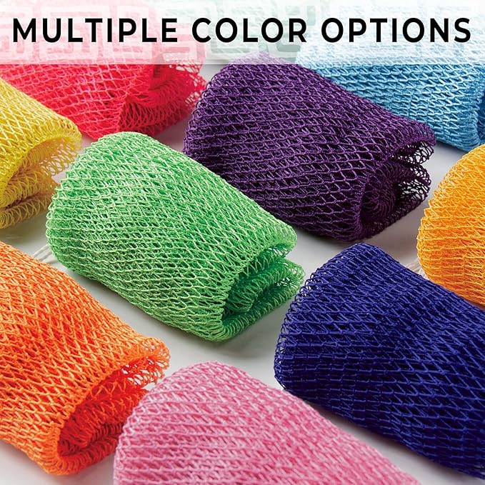 African Net Authentic - 2 Pieces Real African Exfoliating Sponge with Knots - African Net Wash Cloths for Body Scrubber Exfoliator Pink & BabyPink- Back Scrub for Shower Bath Accessories