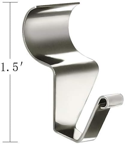 Aminigram 24-Pack Vinyl Siding Hooks Hanger, Heavy Duty Stainless Steel Vinyl Siding Clips, No-Hole Needed Front Porch Decor, Siding Hooks for Hanging Outdoor，Christmas Wreath Hangers for Front Door