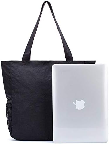ETidy Large Capacity Foldable Tote Bag With Zipper, Water-Resistant and Sandproof Women's Beach Bag, Handbag, Gym Bag, Travel Shopping Bag