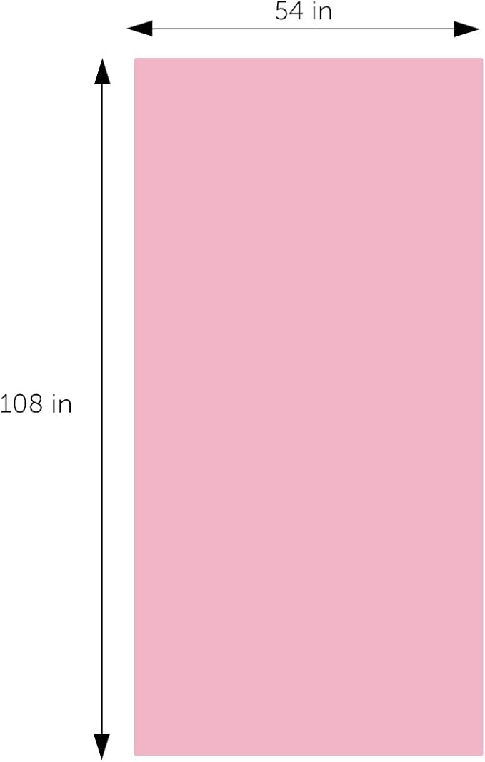 DecorRack 2 Rectangular Tablecloths BPA-Free Plastic, 54 x 108 inch, Dining Table Cloth, Rectangle Table Cover for Parties, Picnic, Camping and Outdoor, Disposable or Reusable, Light Pink (2 Pack)