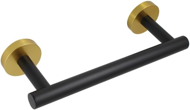 kimzcn 9-Inch Towel Bar SUS 304 Stainless Steel Towel Rack Wall Mounted Towel Rail Towel Rod for Bathroom Modern Style Black & Gold
