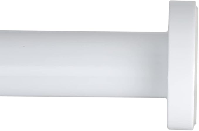 Ivilon Shower Tension Curtain Rod - Adjustable Tension Rod for Shower Curtains, Bathroom, or Windows, Easy to Install, No Drilling Required, Rustproof, Spring Loaded, Adjustable 24 to 36 Inch White