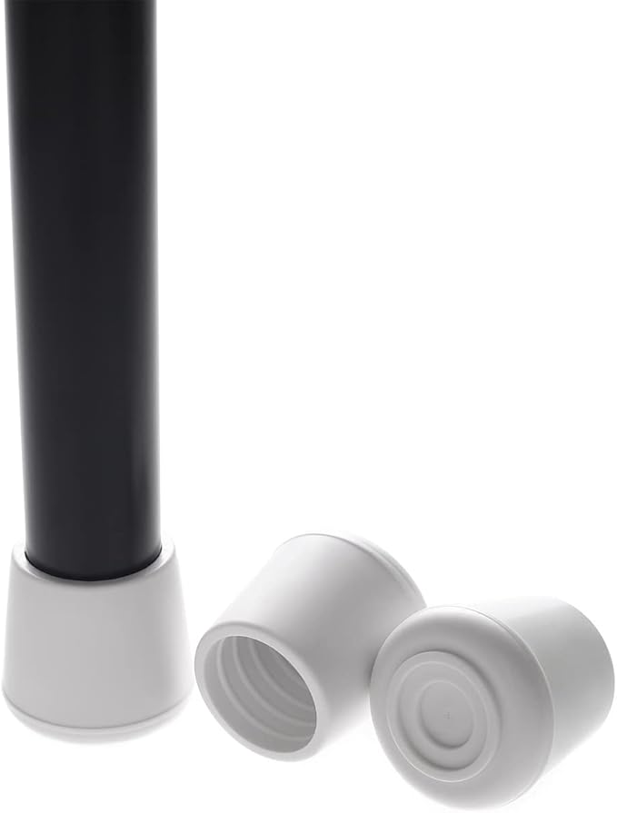 Furnigear Chair Leg Tips Caps Non-Slip Rubber Leg Tips 1-1/4” Inner Diameter Chair Leg Floor Protectors Round White, 24 Pack