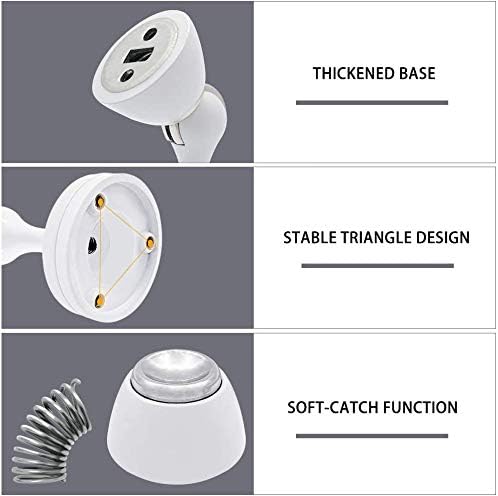 KOLAKO Door Stoppers Magnetic Door Stops 6 Pack Door Stopper Magnetic White Magnetic Door Catch, Brushed Nickel, Heavy Duty Wall Floor Mount Door Stops for Bathroom Home