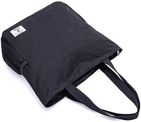 ETidy Large Capacity Foldable Tote Bag With Zipper, Water-Resistant and Sandproof Women's Beach Bag, Handbag, Gym Bag, Travel Shopping Bag