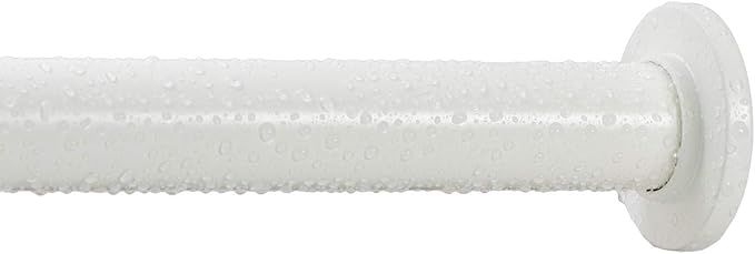 Ivilon Tension Curtain Rod - Spring Tension Rod for Windows or Shower, 24 to 36 Inch. Ivory