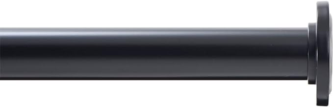 Ivilon Tension Curtain Rod - Spring Tension Rod for Windows or Shower, 24 to 36 Inch. Black